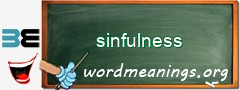 WordMeaning blackboard for sinfulness